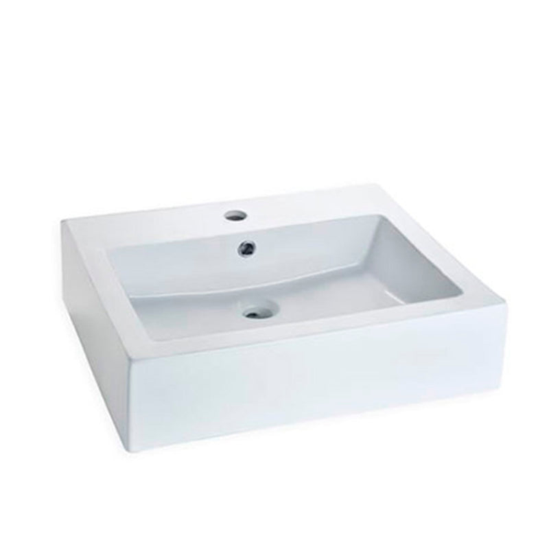 LV FUTURA1 BLANCO LAVABO FUTURA DE UNA PERFORACION DE SOREPONER CON REBOSADERO